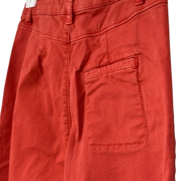 Marine Layer Wide Leg Bridget Crop Orange Denim Pants Size 4 NWOT Womens - Picture 10 of 11